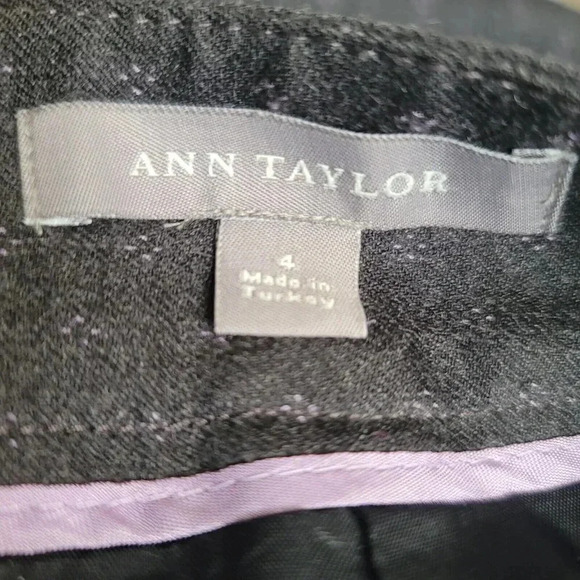 Ann Taylor Gray Straight Leg Dress Career Trouser Pants Size 4 - Picture 11 of 14